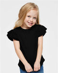 RABBIT SKINS 3339-Toddler Flutter Sleeve Tee