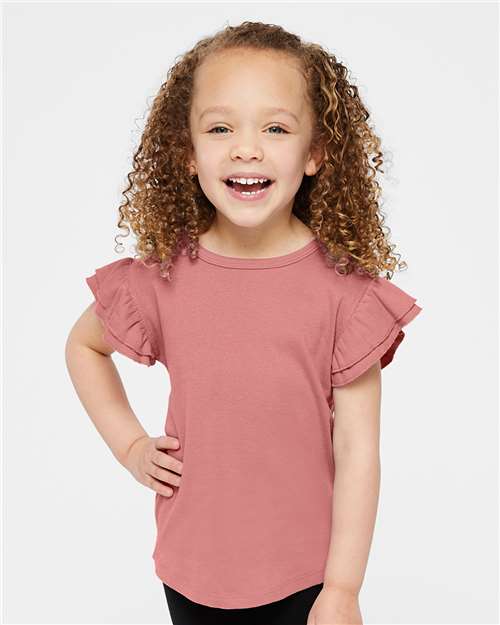 RABBIT SKINS 3339-Toddler Flutter Sleeve Tee