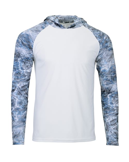 PARAGON 241-Men's Biloxi Performance Colorblocked Hooded Long Sleeve T-Shirt