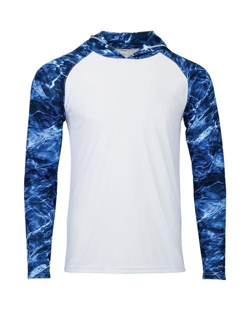 PARAGON 241-Men's Biloxi Performance Colorblocked Hooded Long Sleeve T-Shirt
