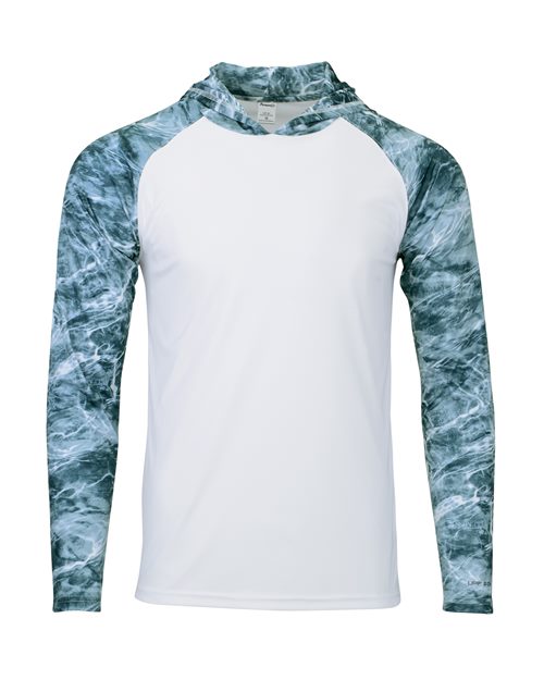 PARAGON 241-Men's Biloxi Performance Colorblocked Hooded Long Sleeve T-Shirt