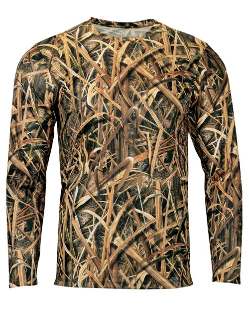 PARAGON 237-Men's Oxford Performance Camo Print Long Sleeve T-Shirt