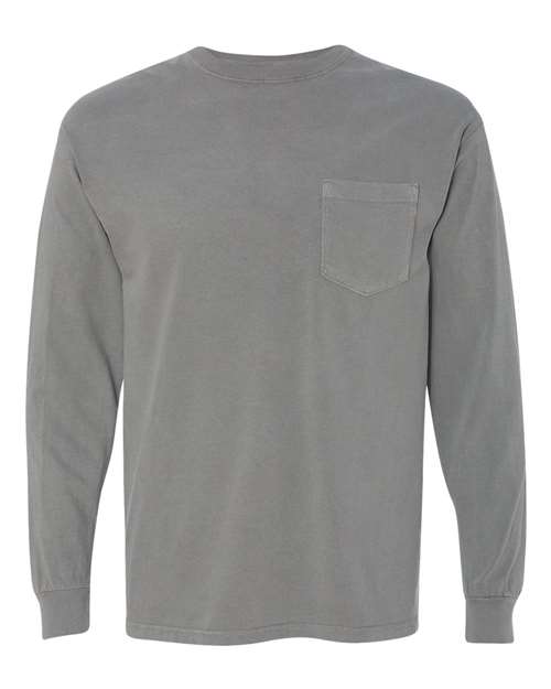 COMFORT COLORS 4410 - Unisex Garment-Dyed Heavyweight Long Sleeve Pocket T-Shirt