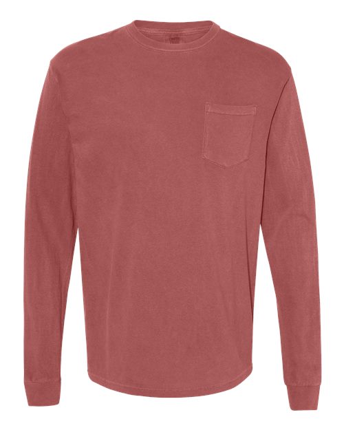 COMFORT COLORS 4410 - Unisex Garment-Dyed Heavyweight Long Sleeve Pocket T-Shirt