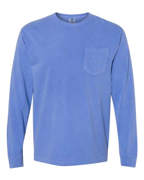COMFORT COLORS 4410 - Unisex Garment-Dyed Heavyweight Long Sleeve Pocket T-Shirt