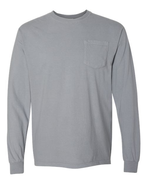 COMFORT COLORS 4410 - Unisex Garment-Dyed Heavyweight Long Sleeve Pocket T-Shirt