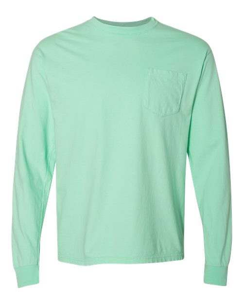 COMFORT COLORS 4410 - Unisex Garment-Dyed Heavyweight Long Sleeve Pocket T-Shirt