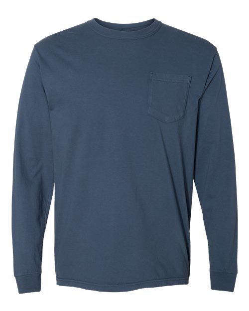 COMFORT COLORS 4410 - Unisex Garment-Dyed Heavyweight Long Sleeve Pocket T-Shirt