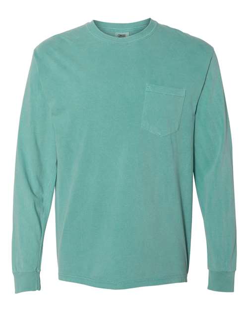 COMFORT COLORS 4410 - Unisex Garment-Dyed Heavyweight Long Sleeve Pocket T-Shirt