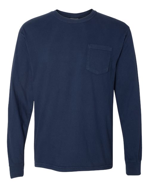 COMFORT COLORS 4410 - Unisex Garment-Dyed Heavyweight Long Sleeve Pocket T-Shirt