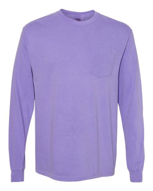 COMFORT COLORS 4410 - Unisex Garment-Dyed Heavyweight Long Sleeve Pocket T-Shirt