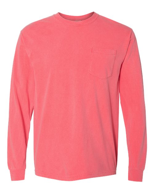 COMFORT COLORS 4410 - Unisex Garment-Dyed Heavyweight Long Sleeve Pocket T-Shirt