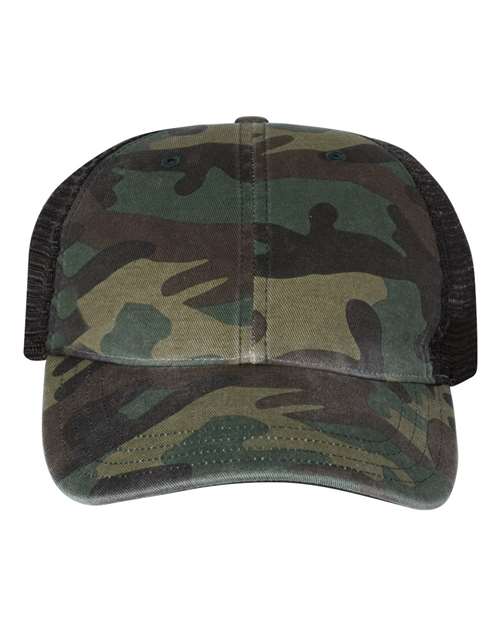 RICHARDSON 111P-Garment Washed Printed Trucker Cap