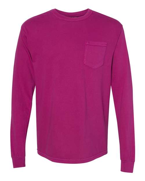 COMFORT COLORS 4410 - Unisex Garment-Dyed Heavyweight Long Sleeve Pocket T-Shirt