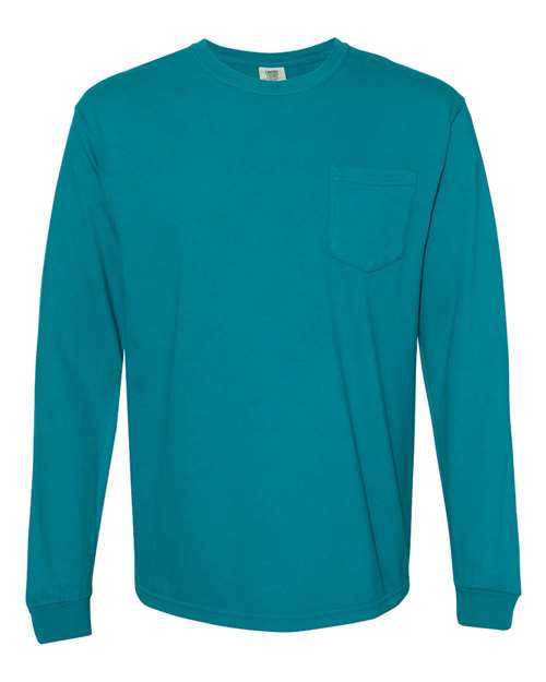 COMFORT COLORS 4410 - Unisex Garment-Dyed Heavyweight Long Sleeve Pocket T-Shirt