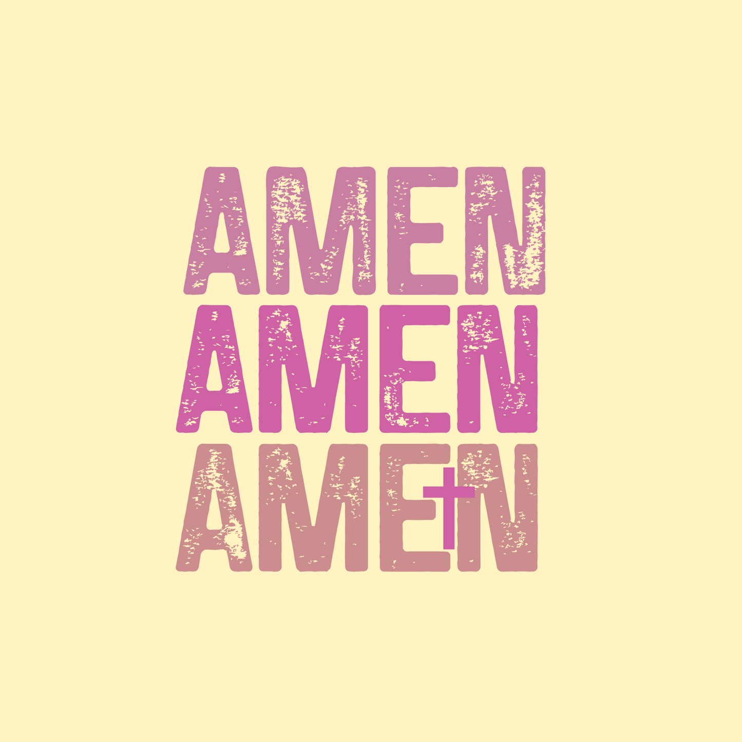 F-2 - PINK & PURPLE AMEN DISTRESSED X3