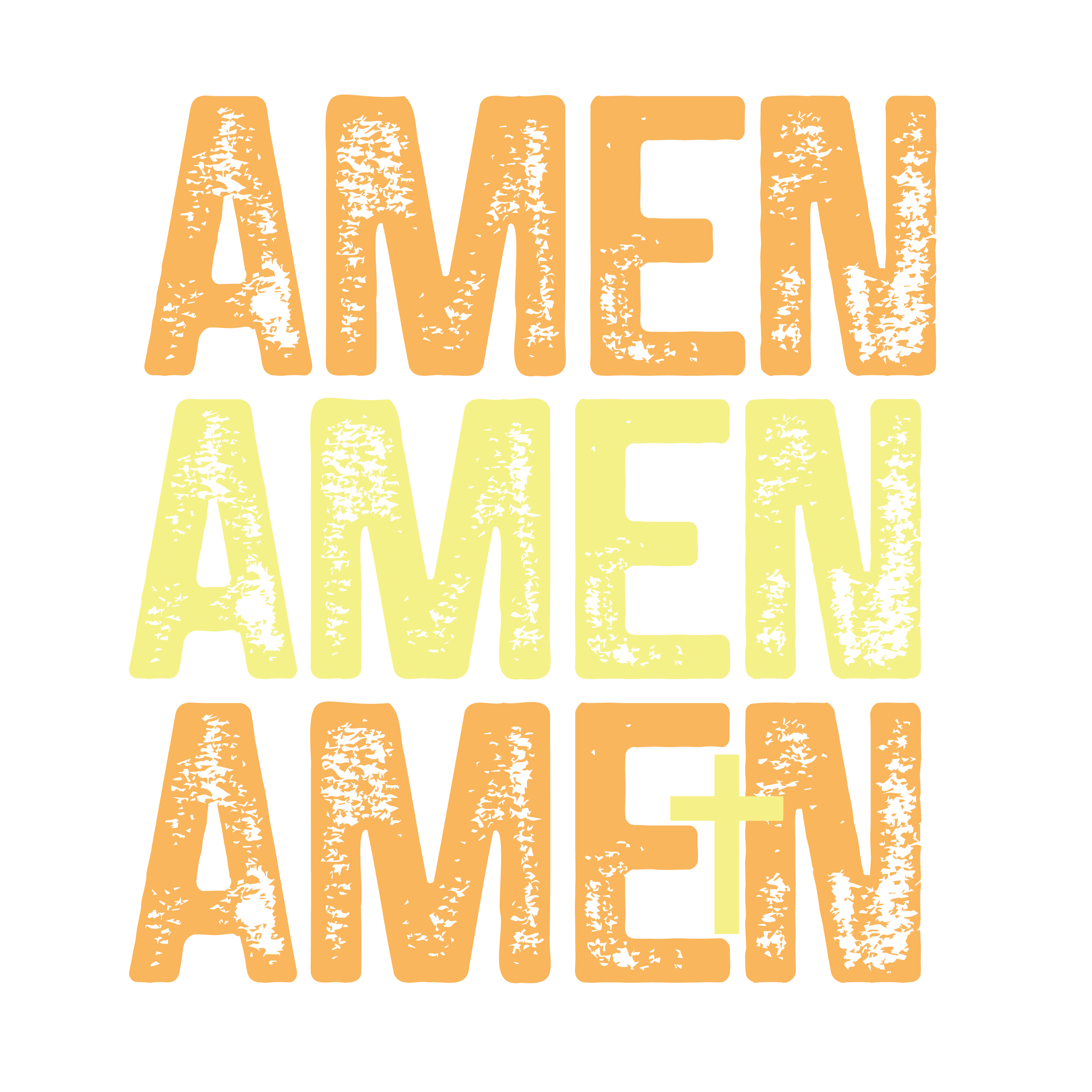 FAITH-1 - TRIPLE AMEN - ORANGE/YELLOW