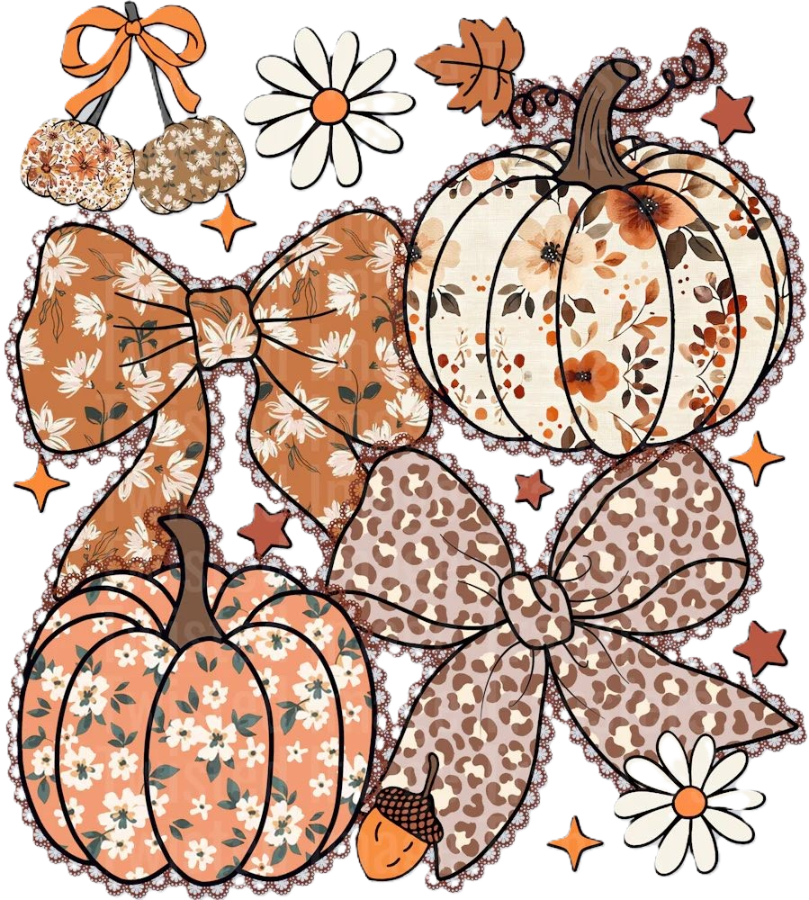 FALL-7 - FALL BOWS & PUMPKINS