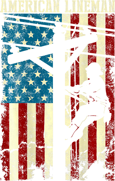LINEMAN 3 - Lineman American Flag